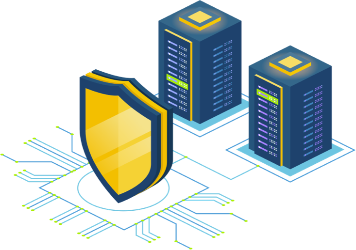 shield with servers