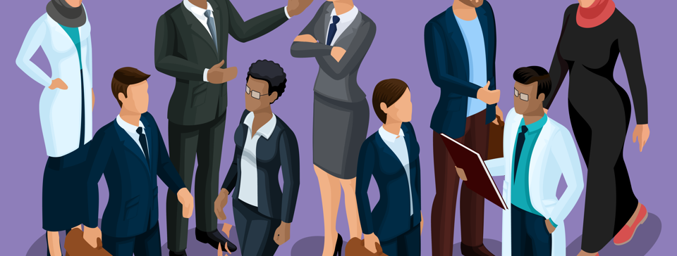 People speaking to each other