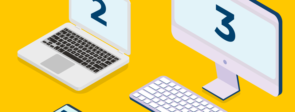 laptop, dewsktop and phone