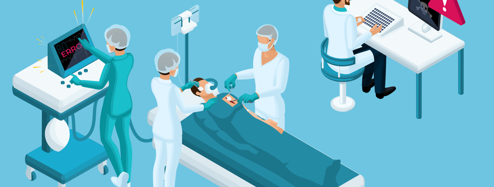 Two doctors standing with ipads