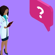 Female doctor answering questions