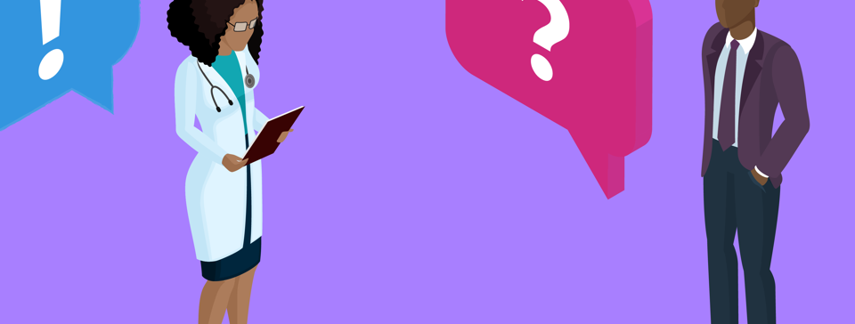 Female doctor answering questions