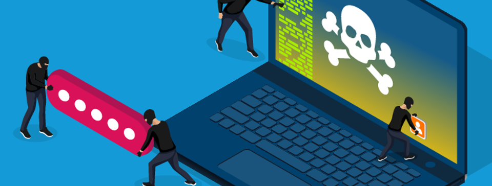 laptop with little men around it