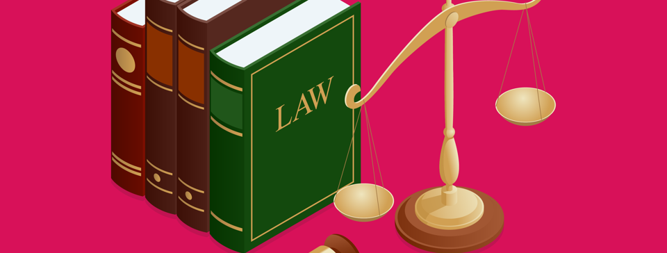 Litigation books and weighing scales
