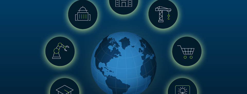 Microphone on blue background